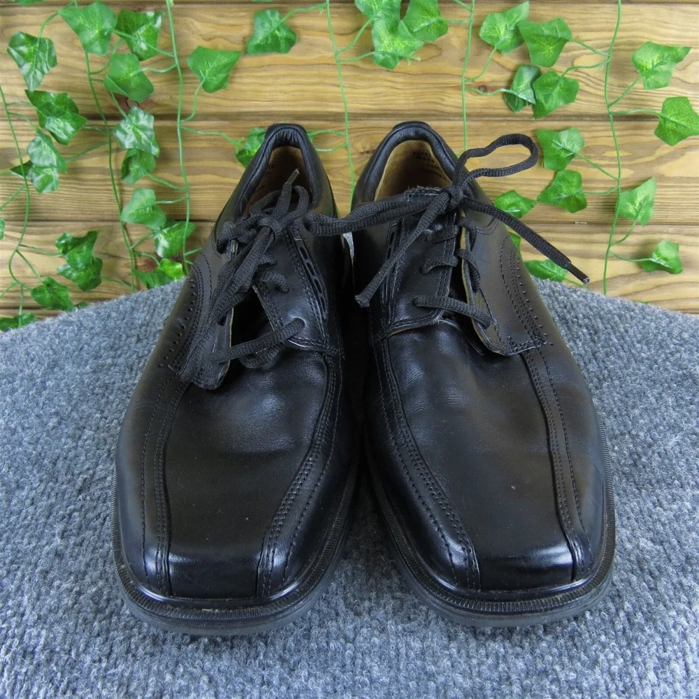 Clarks Men Unstructured Derby Oxfords Black Leather 10 Medium Gently Used 2025‎